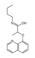 N-butyl-2-quinolin-8-yloxypropanamide结构式