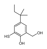 2-(hydroxymethyl)-4-(2-methylbutan-2-yl)-6-sulfanylphenol结构式