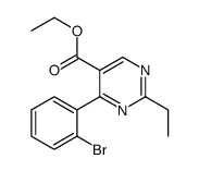 Ethyl 4-(2-bromophenyl)-2-ethyl-5-pyrimidinecarboxylate Structure