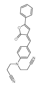 3,3-((4-((Z)-(2-oxo-5-phenylfuran-3(2H)-ylidene)methyl)phenyl)imino)dipropanenitrile picture