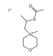 S-[1-(4-methylmorpholin-4-ium-4-yl)propan-2-yl] ethanethioate,iodide Structure