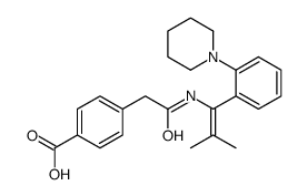 4-[2-[[2-methyl-1-(2-piperidin-1-ylphenyl)prop-1-enyl]amino]-2-oxoethyl]benzoic acid Structure