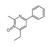 6-ethyl-2-methyl-1-oxido-4-phenylpyrimidin-1-ium结构式