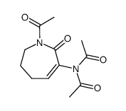 1-Acetyl-3-diacetylamino-1,5,6,7-tetrahydro-2H-azepin-2-on Structure