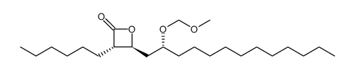 2-Oxetanone, 3-hexyl-4-[(2R)-2-(methoxymethoxy)tridecyl]-, (3S,4S) Structure