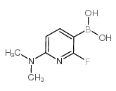 2-氟-6-(甲基氨基)吡啶-3-硼酸结构式