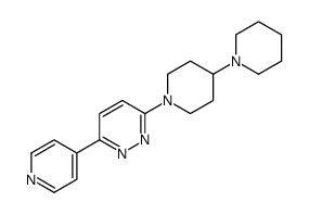 3-(4-piperidin-1-ylpiperidin-1-yl)-6-pyridin-4-ylpyridazine结构式
