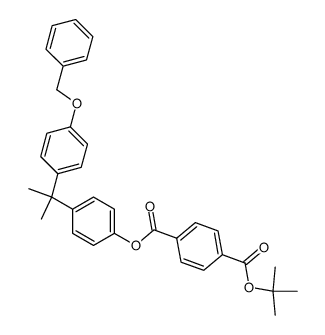 4-(2-(4-(benzyloxy)phenyl)propan-2-yl)phenyl tert-butyl terephthalate结构式