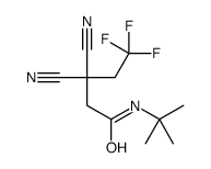 N-tert-butyl-3,3-dicyano-5,5,5-trifluoropentanamide结构式