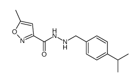 5-Methyl-3-isoxazolecarboxylic acid 2-(p-isopropylbenzyl)hydrazide结构式