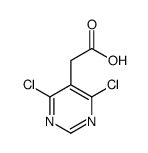 2-(4,6-dichloropyrimidin-5-yl)acetic acid结构式