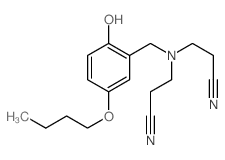 3-[(5-butoxy-2-hydroxy-phenyl)methyl-(2-cyanoethyl)amino]propanenitrile结构式