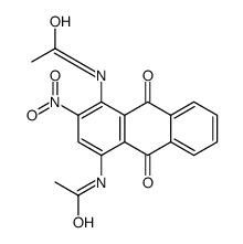 N,N'-(9,10-dihydro-2-nitro-9,10-dioxo-1,4-anthracenediyl)bisacetamide structure