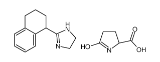 5-oxo-L-proline, compound with 4,5-dihydro-2-(1,2,3,4-tetrahydro-1-naphthyl)-1H-imidazole (1:1) Structure