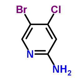 2-氨基-4-氯-5-溴吡啶结构式