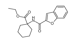 1-[(2-benzofuranylcarbonyl)amino]cyclohexanecarboxylic acid ethyl ester Structure