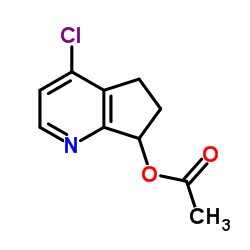 4-CHLORO-6,7-DIHYDRO-5H-CYCLOPENTA[B]PYRIDIN-7-YLACETATE structure