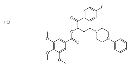 [1-(4-fluorophenyl)-1-oxo-4-(4-phenylpiperazin-1-yl)butan-2-yl] 3,4,5-trimethoxybenzoate,hydrochloride结构式