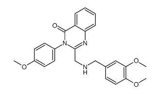 2-[[(3,4-dimethoxyphenyl)methylamino]methyl]-3-(4-methoxyphenyl)quinazolin-4-one结构式