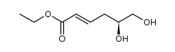 ethyl (S,E)-5,6-dihydroxy-2-hexenoate结构式