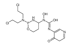 1-[2-[bis(2-chloroethyl)amino]-1,3,2-oxazaphosphinan-4-yl]-1-hydroxy-3-(4-oxo-3H-pyridin-5-yl)urea结构式