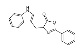 4-(1H-indol-3-ylmethyl)-2-phenyl-4H-1,3-oxazol-5-one Structure