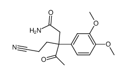 3-acetyl-5-cyano-3-(3,4-dimethoxyphenyl)pentanamide结构式