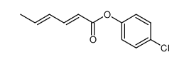 hexa-2t,4t-dienoic acid-(4-chloro-phenyl ester)结构式
