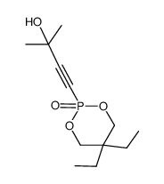 5,5-diethyl-2-(3-hydroxy-3-methylbut-1-ynyl)-1,3,2-dioxaphosphinane 2-oxide Structure