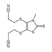 4,5-bis(2'-cyanoethylthio)-N-methyl-1,3-thiazoline-2-thione结构式