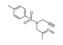4-methyl-N-(2-methylbuta-2,3-dienyl)-N-(prop-2-ynyl)benzenesulfonamide结构式