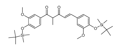 (E)-1,5-bis(4-tert-butyldimethylsilyloxy-3-methoxyphenyl)-2-methylpent-4-ene-1,3-dione Structure