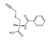 N-benzoyl-S-cyanomethyl-L-cysteine Structure
