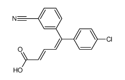 (2E,4Z)-5-(4-Chlorophenyl)-5-(3-cyanophenyl)-2,4-pentadienoic acid结构式