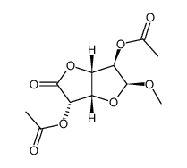 Methyl-2,5-di-O-acetyl-α-D-glucofuranosiduronolacton结构式