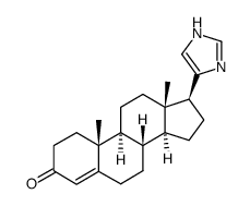 17β-(1(3)H-imidazol-4-yl)-androst-4-en-3-one结构式