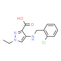 4-[(2-Chlorobenzyl)amino]-1-ethyl-1H-pyrazole-3-carboxylic acid structure