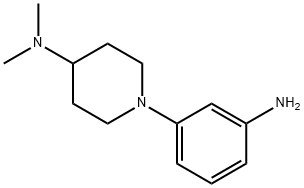 4-Piperidinamine, 1-(3-aminophenyl)-N,N-dimethyl-结构式
