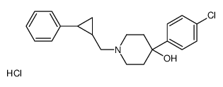 4-(4-chlorophenyl)-1-[[(1R,2R)-2-phenylcyclopropyl]methyl]piperidin-4-ol,hydrochloride Structure