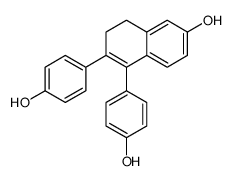 1,2-bis(4-hydroxyphenyl)-3,4-dihydro-6-hydroxynaphthalene结构式