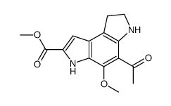 methyl 5-acetyl-4-methoxy-3,6,7,8-tetrahydrobenzo(1,2-b:4,3-b')dipyrrole-2-carboxylate Structure