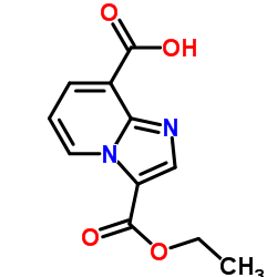 IMidazo[1,2-a]pyridine-3,8-dicarboxylic acid, 3-ethyl ester Structure