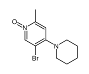 5-bromo-2-methyl-1-oxido-4-piperidin-1-ylpyridin-1-ium结构式