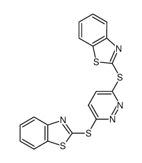 3,6-BIS(BENZO[D]THIAZOL-2-YLTHIO)PYRIDAZINE Structure
