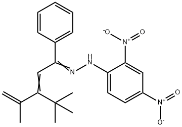 2,4-Pentadien-1-one, 3-(1,1-dimethylethyl)-4-methyl-1-phenyl-, 2-(2,4-dinitrophenyl)hydrazone Structure