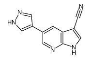 5-(1H-Pyrazol-4-yl)-1H-pyrrolo[2,3-b]pyridine-3-carbonitrile Structure