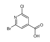 2-bromo-6-chloropyridine-4-carboxylic acid结构式