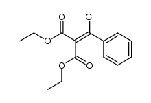 ethyl 3-chloro-2-(ethoxycarbonyl)-3-phenyl-propenoate Structure