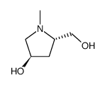 (2S,4R)-4-hydroxy-1-methyl-2-pyrrolidinemethanol结构式