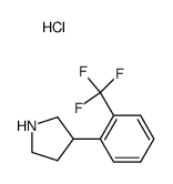 3-(2-(TRIFLUOROMETHYL)PHENYL)PYRROLIDINE HYDROCHLORIDE Structure